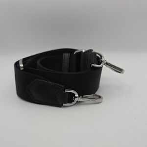 Michael Kors Black Men's Bag Strap with Silver Accents